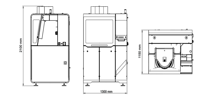 Abmessung Doppelseiten Läppmaschine PB400